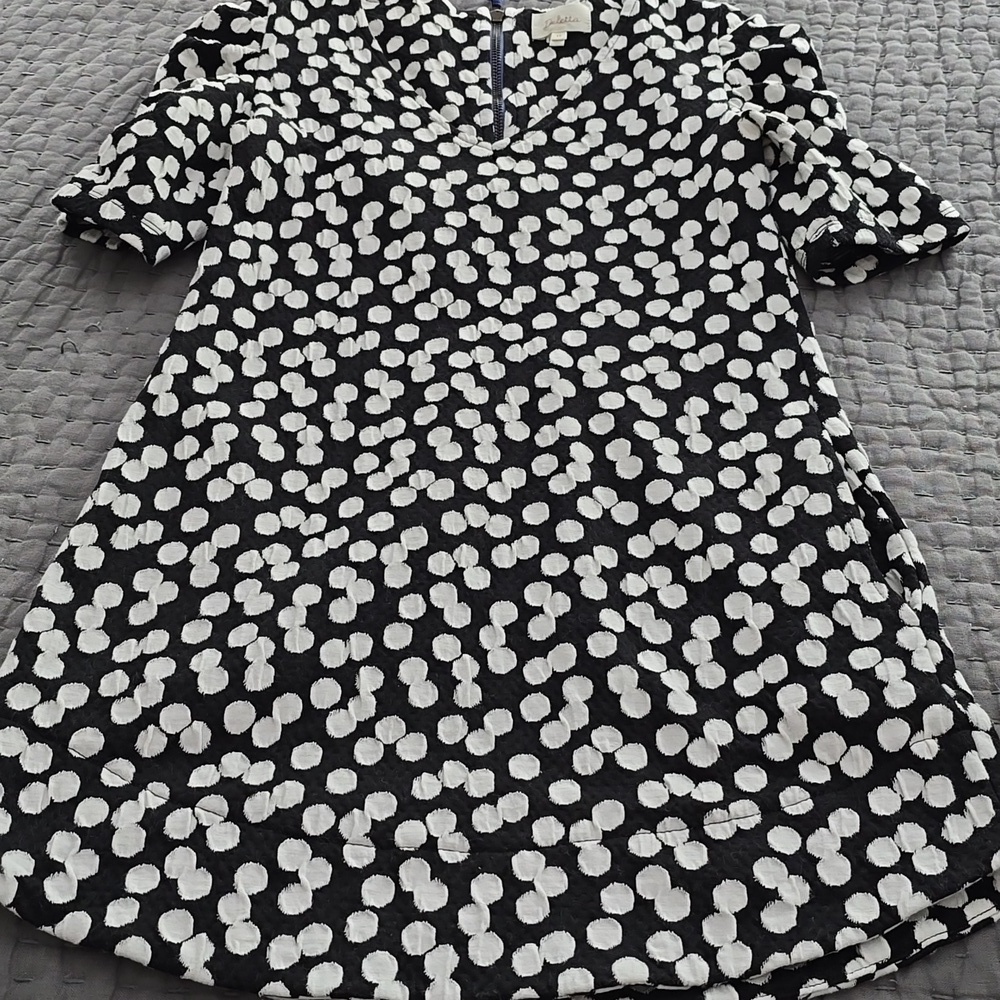 Deletta Black and White Polka Dot Women's Top Or Tunic - Picture 14 of 14